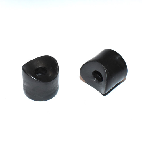 M8 Sort Plast Distanceskive til 25mm rør - højde 17mm - discosupport.dk
