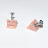 Bagbeklædningsholder 14x16x10 mm - lysbrun plastik med skrue - discosupport.dk