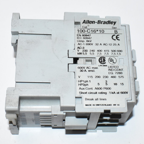 Allen Bradley kontaktor 100-C16-10 - Spole 24V - discosupport.dk