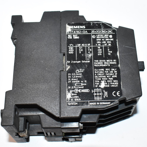 Siemens 3TF4182-0A Kontaktor 3-faset - Spole 230V - discosupport.dk