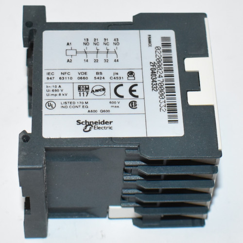 Telemecanique CA2KN22B7 Hjælperelæ 2xNO + 2xNC - Spole 24V AC - Schneider Electric - discosupport.dk