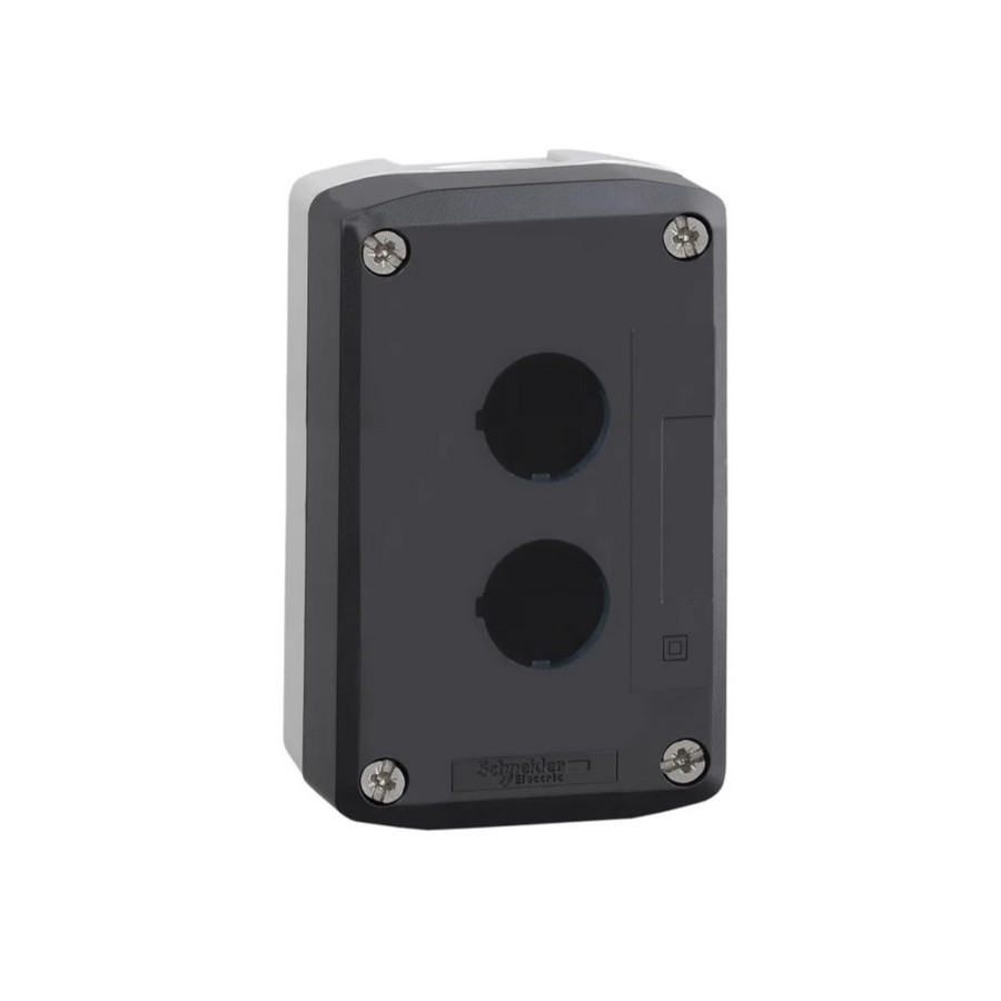 Schneider Harmony trykknapkasse XALD02 - 2 huller - tom - discosupport.dk