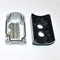 Schneider Harmony trykknapkasse XALD02 - 2 huller - tom - discosupport.dk