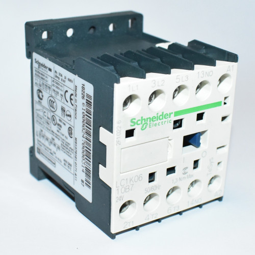 Schneider Kontaktor LC1K0610B7 - Spole 24V AC - 3389110365139 - discosupport.dk Schneider Kontaktor LC1K0610B7 - Spole 24V AC - 3389110365139 - discosupport.dk