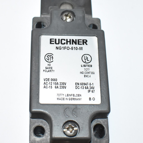 Euchner NG1FO-510-M endestop med fjeder 1xNC + 1x NO - discosupport.dk