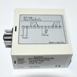 C-mac RT10E Delay on operate timer 0,08-3 sek - RT10E-2-1-024-3S - 24VAC - discosupport.dk