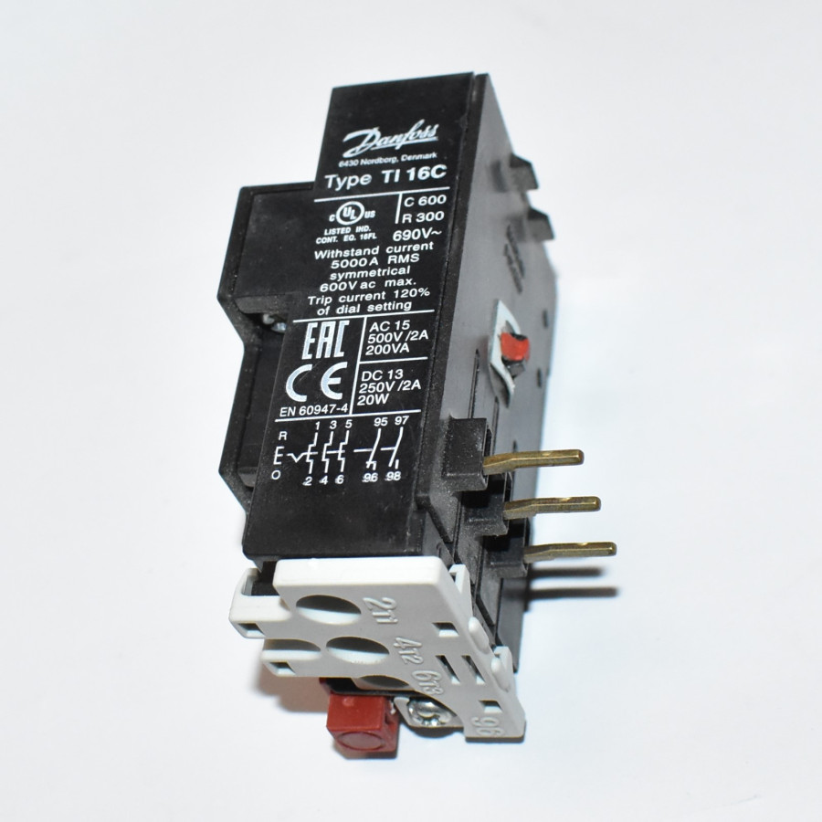 Danfoss TI 16 C Termorelæ 0,6-0,92A - 047H0204 - TI16C - discosupport.dk