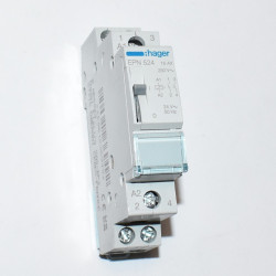 Hager EPN 524 Kiprelæ 16A 250V - 2x NO - Spole 24V - 3250612369492 - discosupport.dk