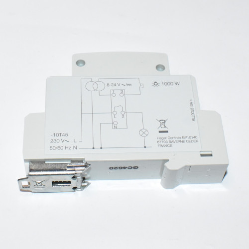 Elektronisk kiprelæ - Hager EP411 - 16A - Styrespænding 8- 24V AC-DC - 1 slutte - discosupport.dk
