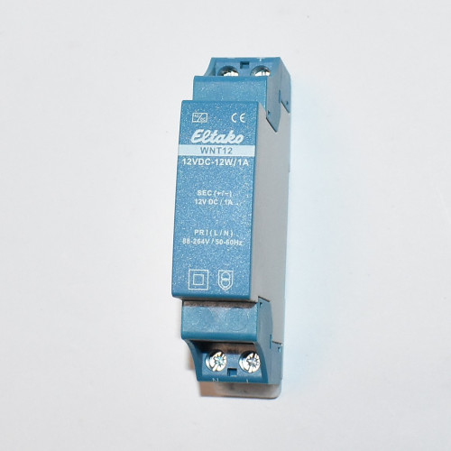 Eltako WNT12-12VDC-12W-1A Strømforsyning 230V-12V DC 12 Watt - til DIN-skinne - discosupport.dk