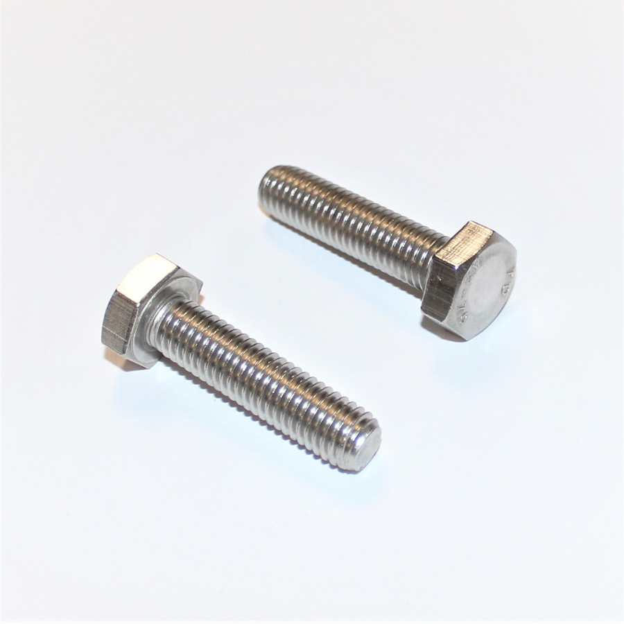 M8x35mm Bolt med fuldt gevind Rustfast A4-70 DIN 933 - Køb rustfaste bolte BILLIGT online på discosupport.dk