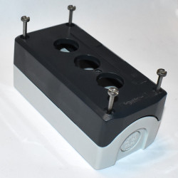 Schneider Harmony trykknapkasse XALD03 - 3 huller - tom - discosupport.dk