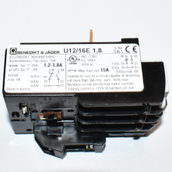 Benedikt & Jäger U12/16E Termorelæ 1,2-1,8A til kontaktor - discosupport.dk