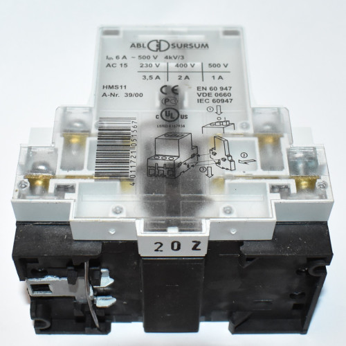 ABL Sursum MS4 Motorværn 2,5-4A med hjælpekontakt HMS11 1xNO + 1xNC - discosupport.dk