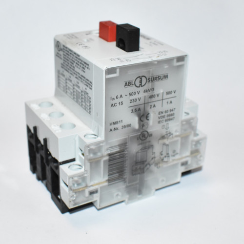 ABL Sursum MS4 Motorværn 2,5-4A med hjælpekontakt HMS11 1xNO + 1xNC - discosupport.dk