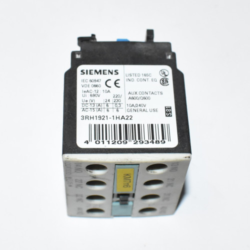 Siemens 3RH1921-1HA22 Kontaktblok til kontaktor - Hjælpekontakt - discosupport.dk