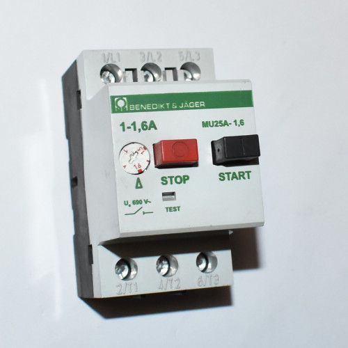 Håndbetjent Motorværn - Benedict & Jäger MU25A-1,6 - 1-1,6A - discosupport.dk