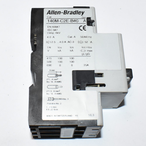 Motorværn - Allen-Bradley 140M-C2E-B40 2,5-4A - discosupport.dk