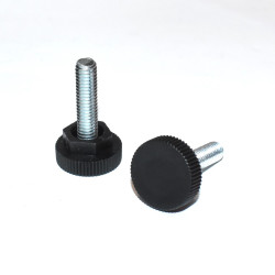 M6x22mm Stilleskrue Ø19mm med sekskant - Justerskrue - Stillefod M6x20mm - discosupport.dk