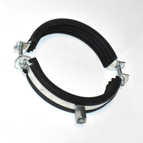 Rørophæng  108-116mm 2-delt med gummiisolering - M8-M10 - Rørbøjle - discosupport.dk