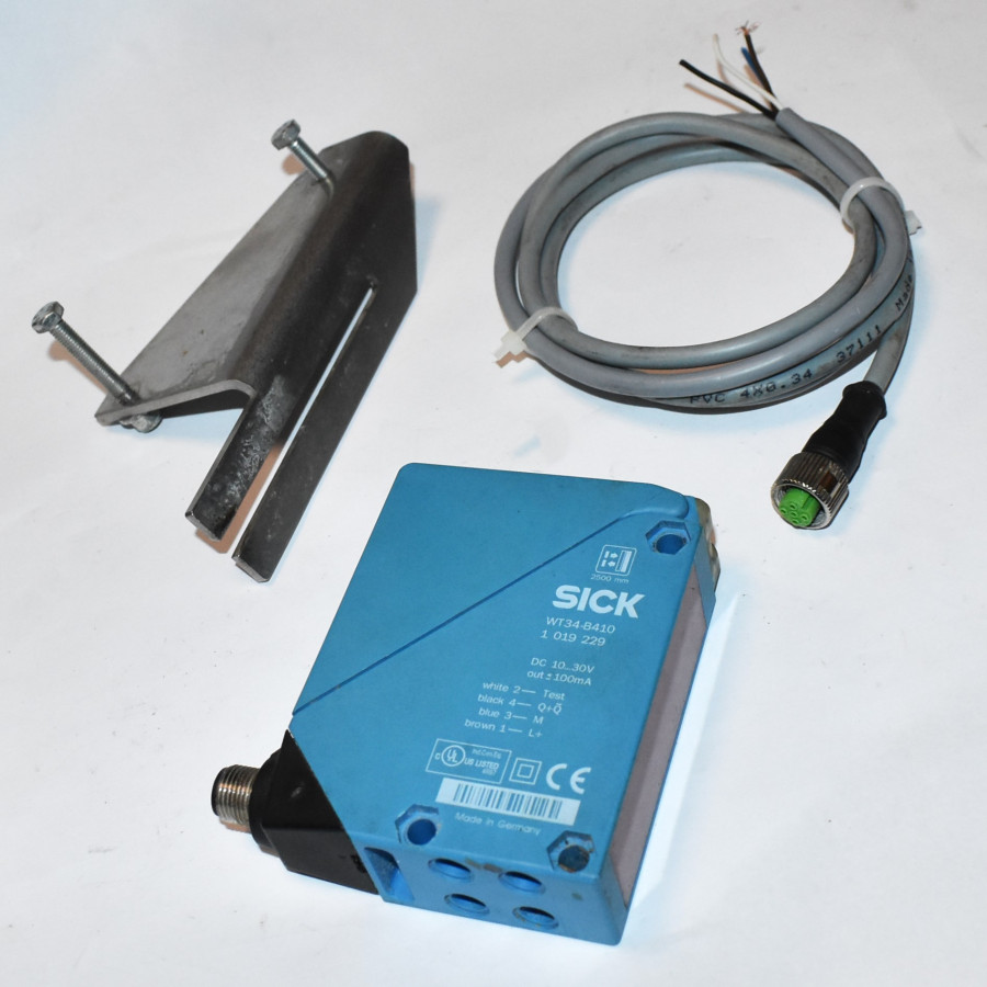 Sick WT34-B410 1 019 229 fotoelektrisk sensor 100-2500mm NPN PNP - discosupport.dk