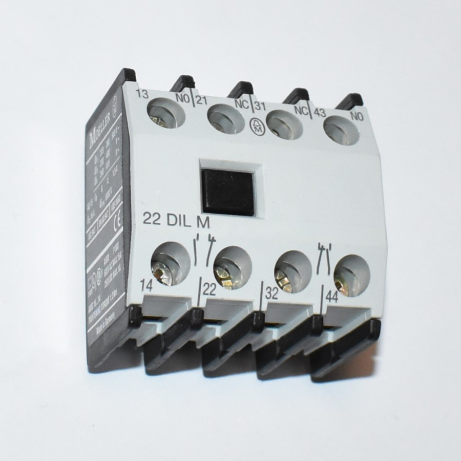 Moeller 22 DIL M - hjælpekontakt til relæ 2x NO + 2x NC - kontaktblok - 22DILM - discosupport.dk