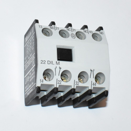 Moeller 22 DIL M - hjælpekontakt til relæ 2x NO + 2x NC - kontaktblok - 22DILM - discosupport.dk