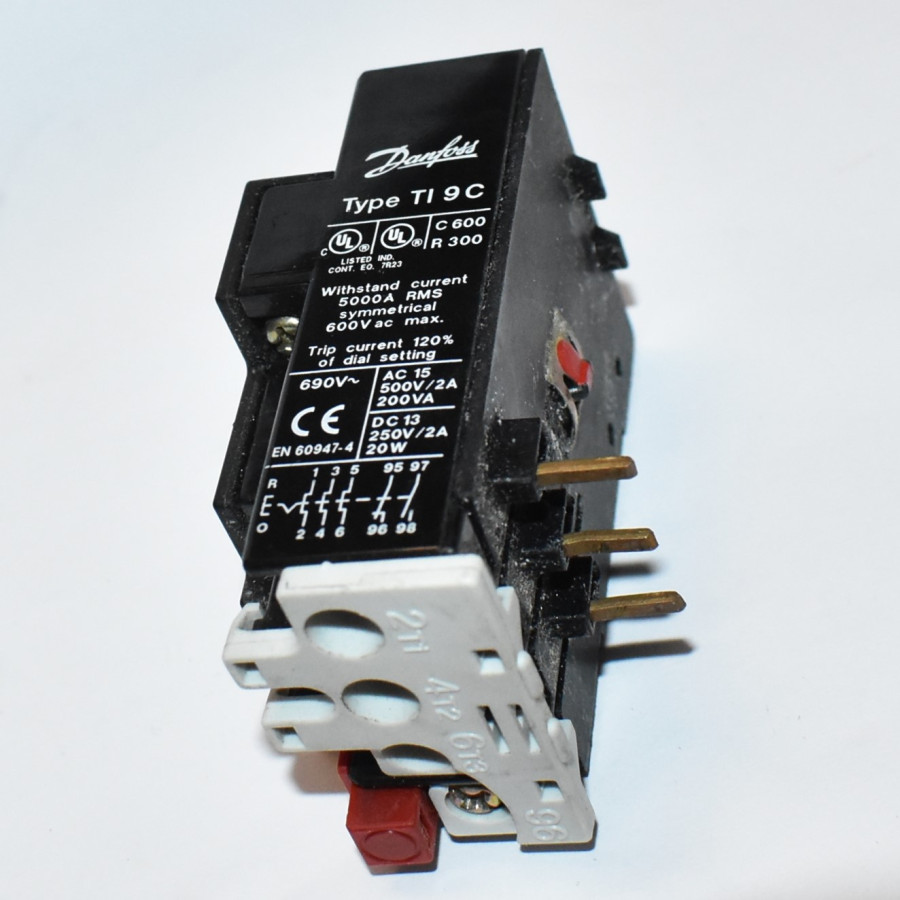Danfoss TI 9 C Termorelæ 0,4-0,62A - 047H3064 - TI9C - discosupport.dk