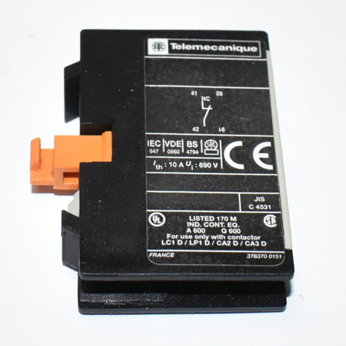 Telemecanique LA1DN01 Hjælpekontakt 1NC - LA1 DN01 - discosupport.dk