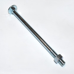 M12x200mm Bræddebolt med møtrik - Elgalvaniseret blank - discosupport.dk