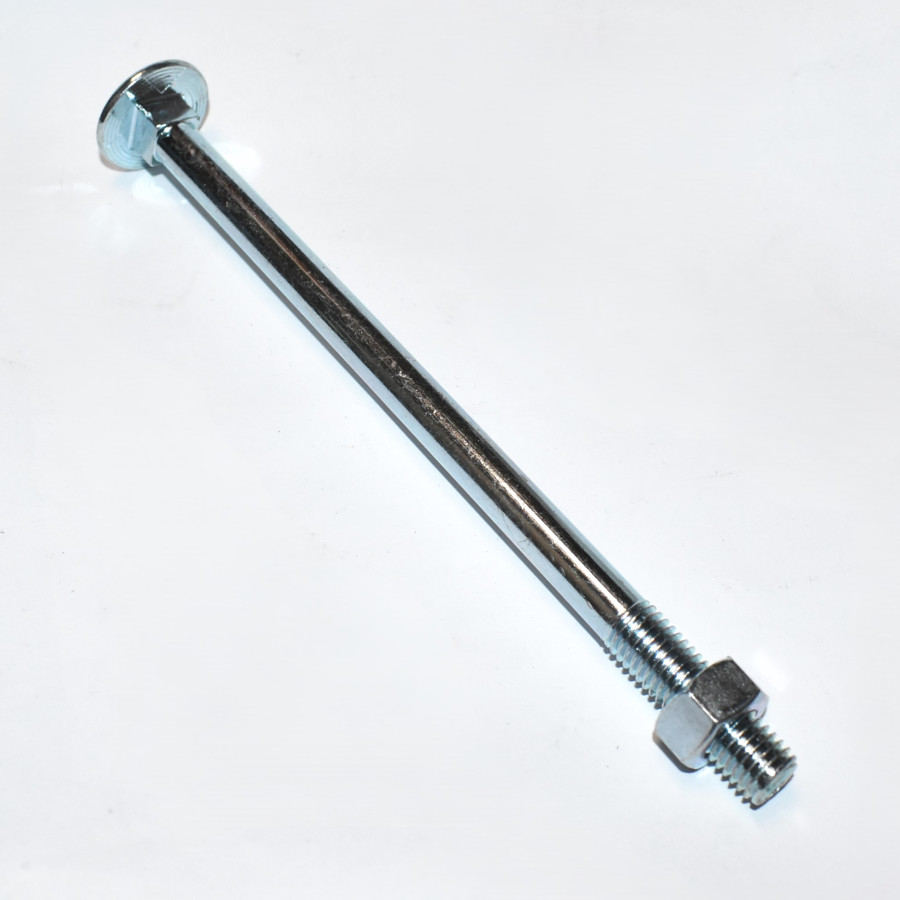 M12x200mm Bræddebolt med møtrik - Elgalvaniseret blank - discosupport.dk