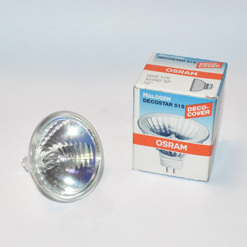 20W Halogen Reflektorpære - 12V - GU5.3 - 10 grader - Osram Decostar - discosupport.dk