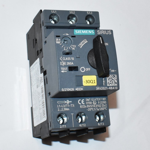 Siemens 3RV2021-4BA10 Motorværn 3-faset 13-20A 400V - discosupport.dk