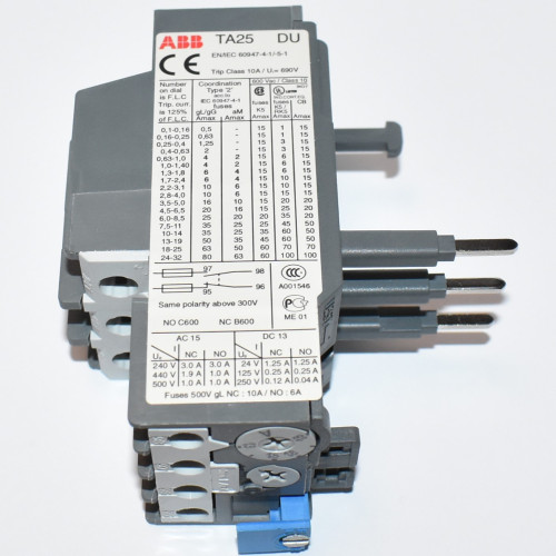 ABB TA25 DU Termorelæ 1,3-1,8A - TA25DU-1.8 - discosupport.dk