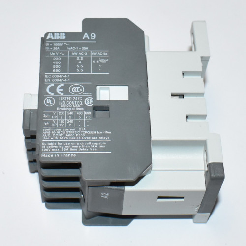 ABB A9-30-10 Kontaktor 4kW - 3P + 1NO - Spole 230V - 5709870381343 -discosupport.dk