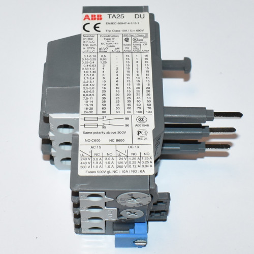 ABB TA25 DU Termorelæ 2,8-4,0A - TA25DU-4.0 - discosupport.dk