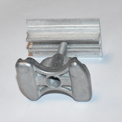 Solcelle Mellemklemme 30-42mm - alu - B 33mm x L 52mm - til C-skinne - discosupport.dk