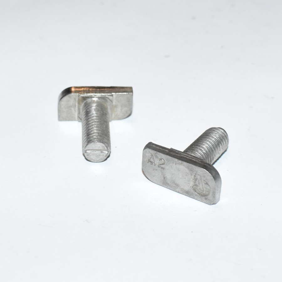 M8x20mm Solcelle Montage Rustfri Skrue T-bolt - Hammerhoved - discosupport.dk