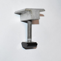 Solcelle Mellemklemme - max 52mm - alu - B 40mm x L 40mm - discosupport.dk