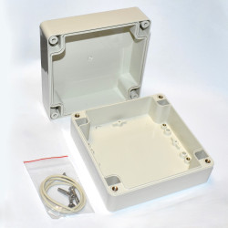 Plast boks 120x120x50mm - Bopla Box Kabinet - Grå - 12x12x6cm - discosupport.dk