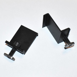 Endeklemme Z-beslag til Solcelle - 48mm - Sort Alu - M8x25mm med glidemøtrik - discosupport.dk