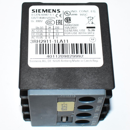 Siemens 3RH2911-1LA11 Hjælpeblok Front 1NO+1NC - discosupport.dk
