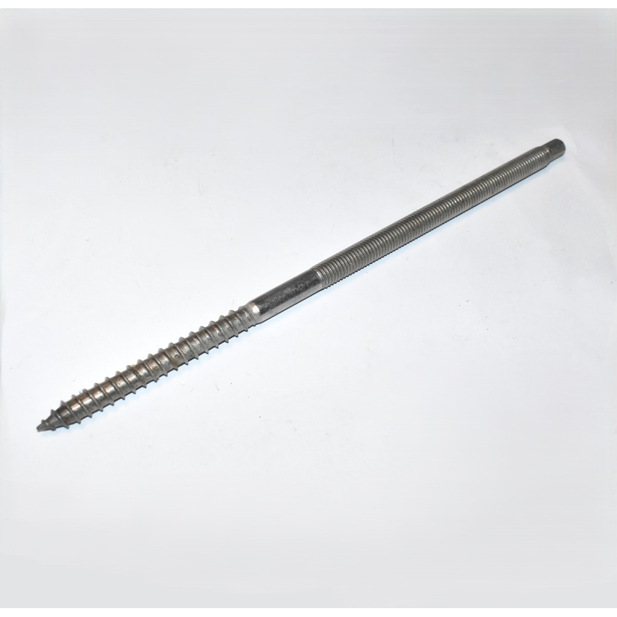 M12x300mm Solcelle Montage Bolt Rustfri - Stokskrue - Ansatsskrue