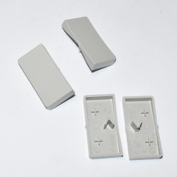 FUGA Tangent til afbryder dobbelt - lysegrå - gammel type - discosupport.dk