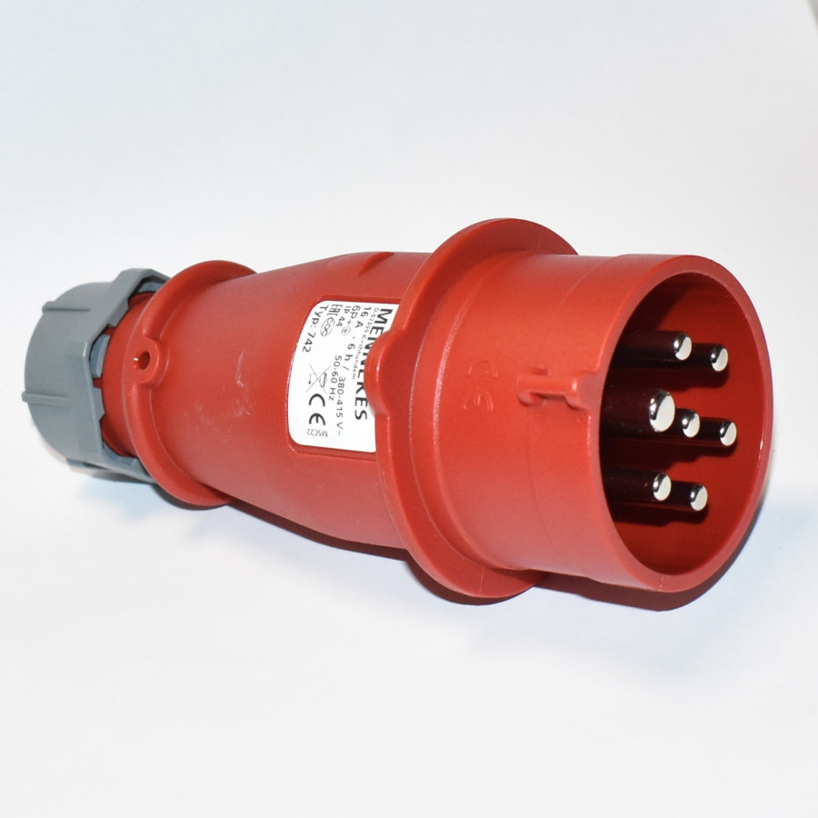 7P CEE Stikprop  16A - 400V - 7-polet - IP44 - Mennekes 742 Stik AM-TOP- discosupport.dk