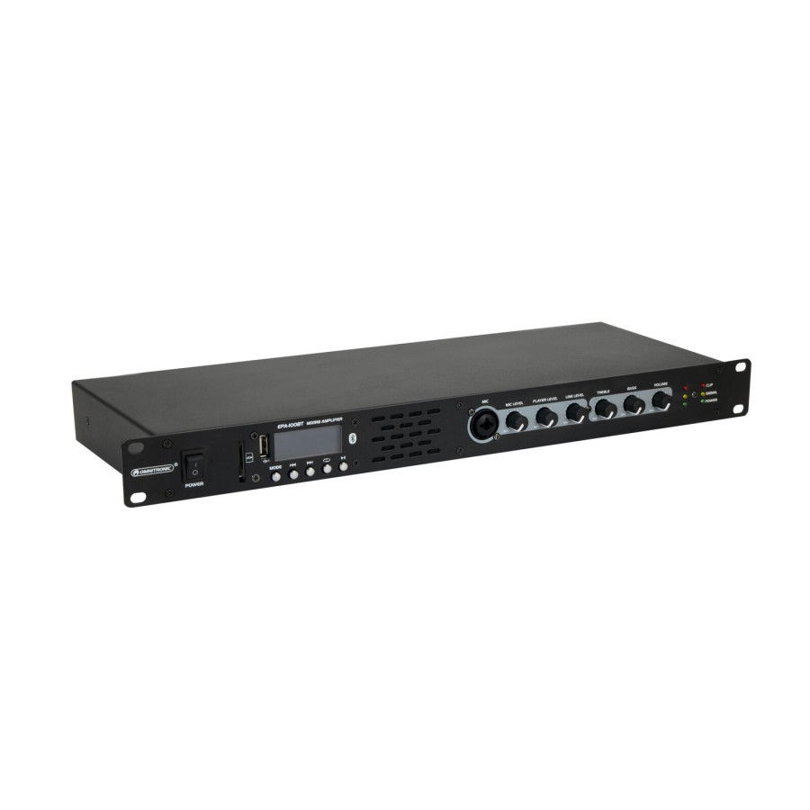 EPA-100BT Mixer Forstærker 2x50W 1U med Audio Player og Bluetooth - discosupport.dk