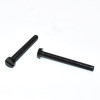 M4x35mm Sort galvaniseret Maskinskrue - CH Lige Flad Kærv - discosupport.dk