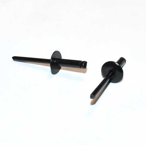 4,8x16mm Sort Popnitte med stort hoved 13mm - discosupport.dk