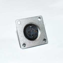 Lumberg 3-polet chassisstik M16 - 250V - 5A - Rundstik til panelmontering - discosupport.dk