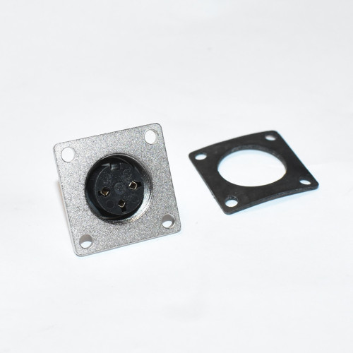 Lumberg 3-polet chassisstik M16 - 250V - 5A - Rundstik til panelmontering - discosupport.dk